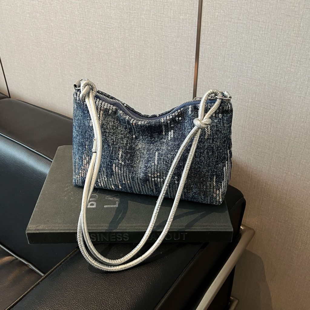 Women's 2025 Sequin Underarm Shoulder Bag Minimalist Trendy Commuter