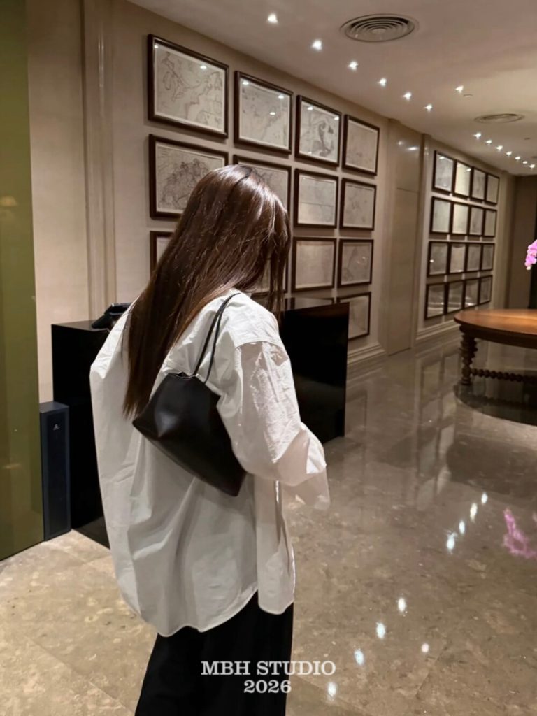 MBHROW Style Italian Lambskin Small Tote Bag Minimalist Versatile Shoulder Bag
